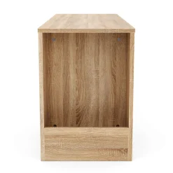 TV Möbel EVELOR 106 - 160 x 35 x 50 cm braun/weiss