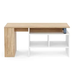 TV Möbel EVELOR 106 - 160 x 35 x 50 cm braun/weiss
