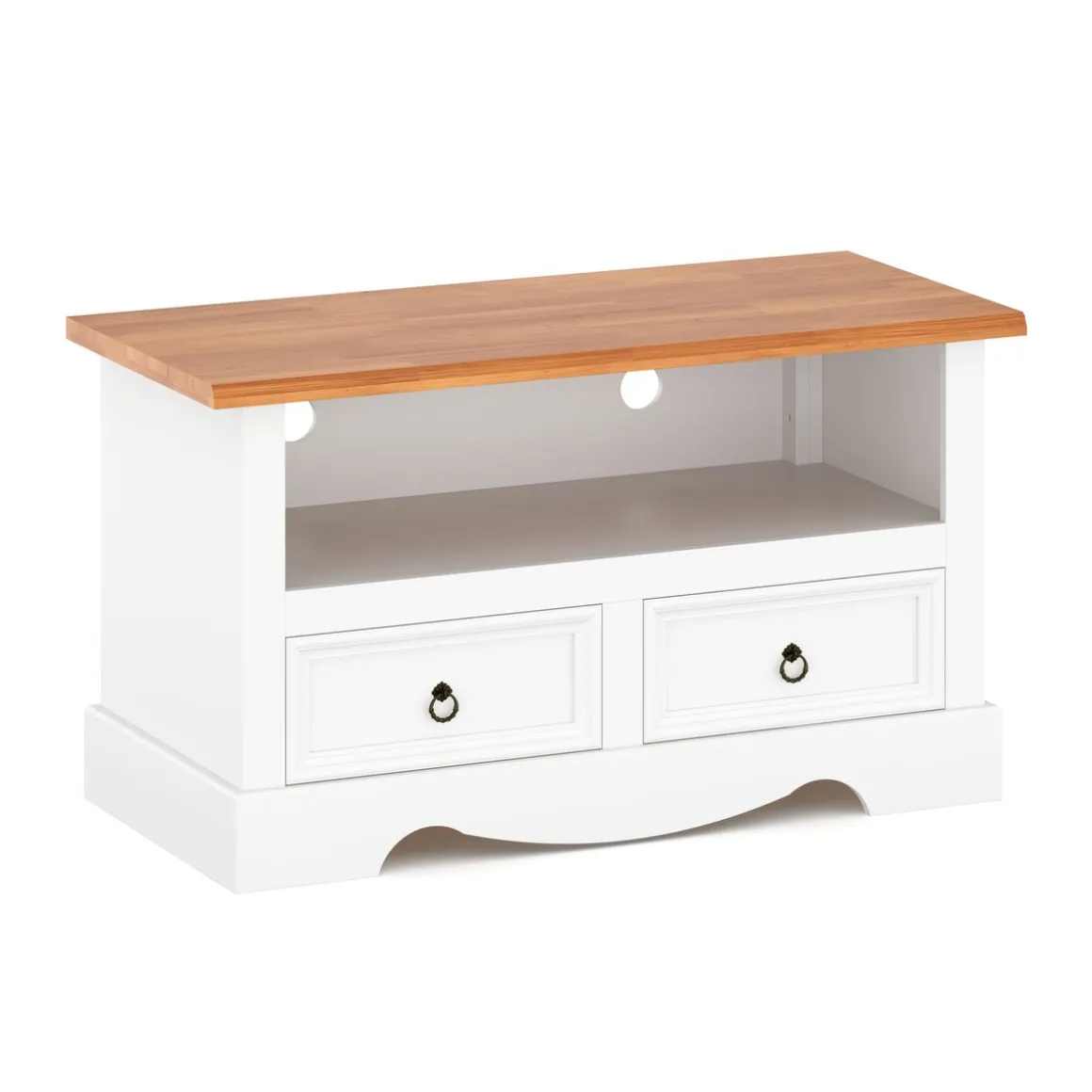 TV Möbel JOSE 99 x 44 x 54 cm weiss/natur