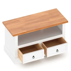 TV Möbel JOSE 99 x 44 x 54 cm weiss/natur