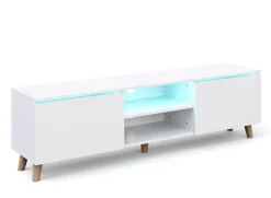 TV Möbel LED ANISTON weiss
