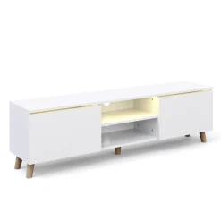 TV Möbel LED ANISTON weiss