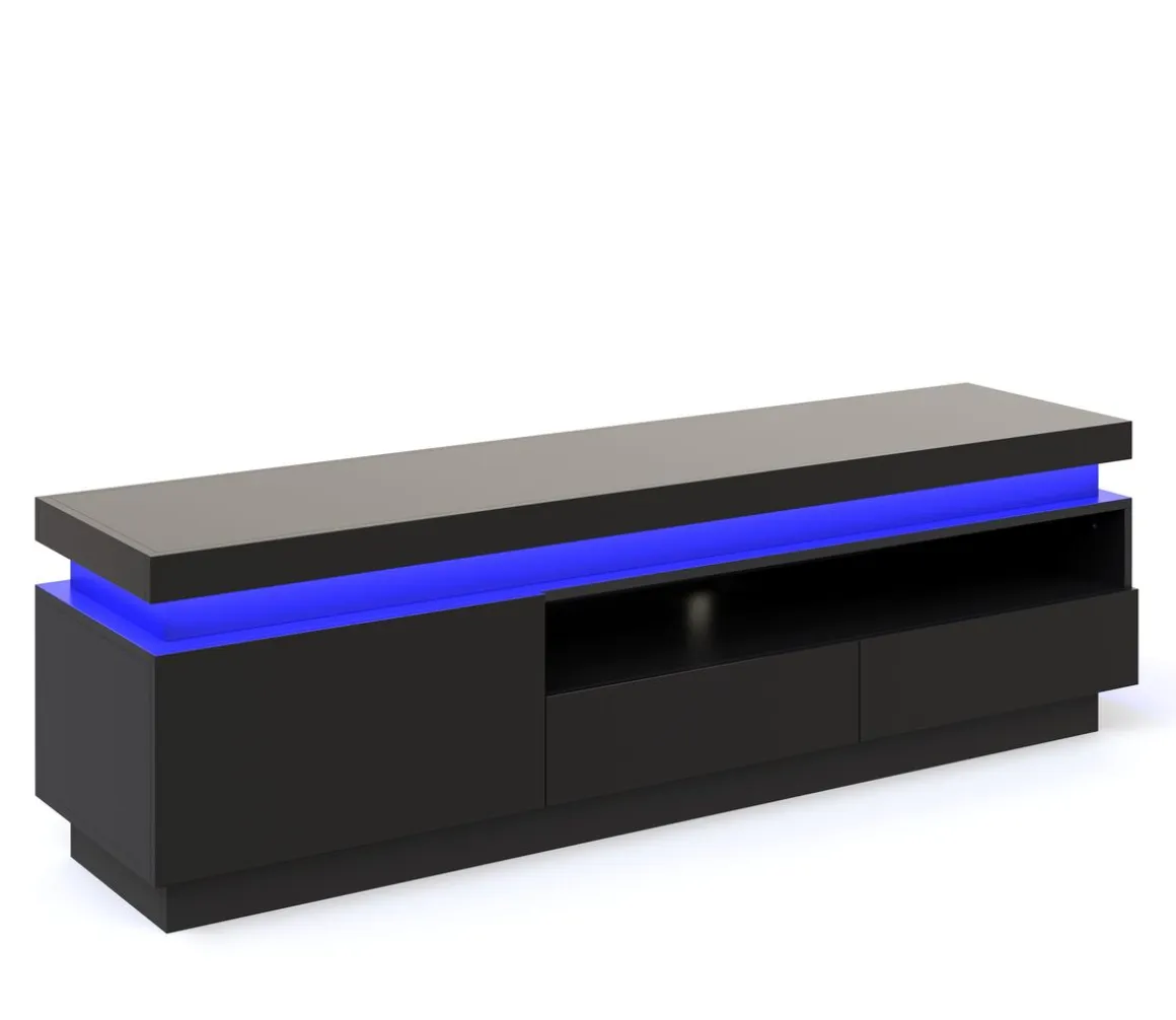 TV Möbel LED CELIO schwarz