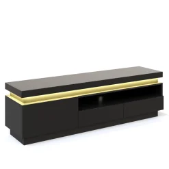 TV Möbel LED CELIO schwarz