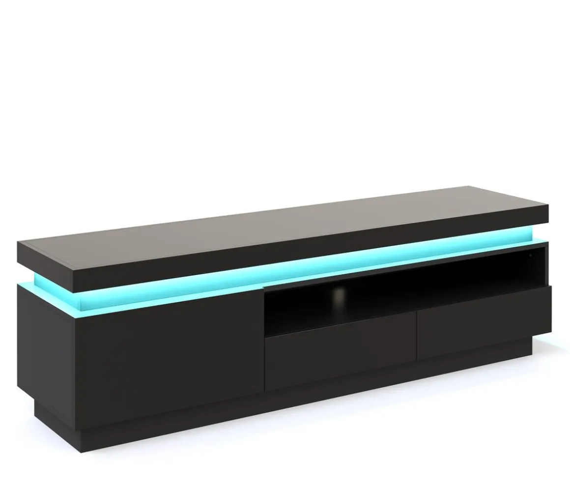 TV Möbel LED CELIO schwarz