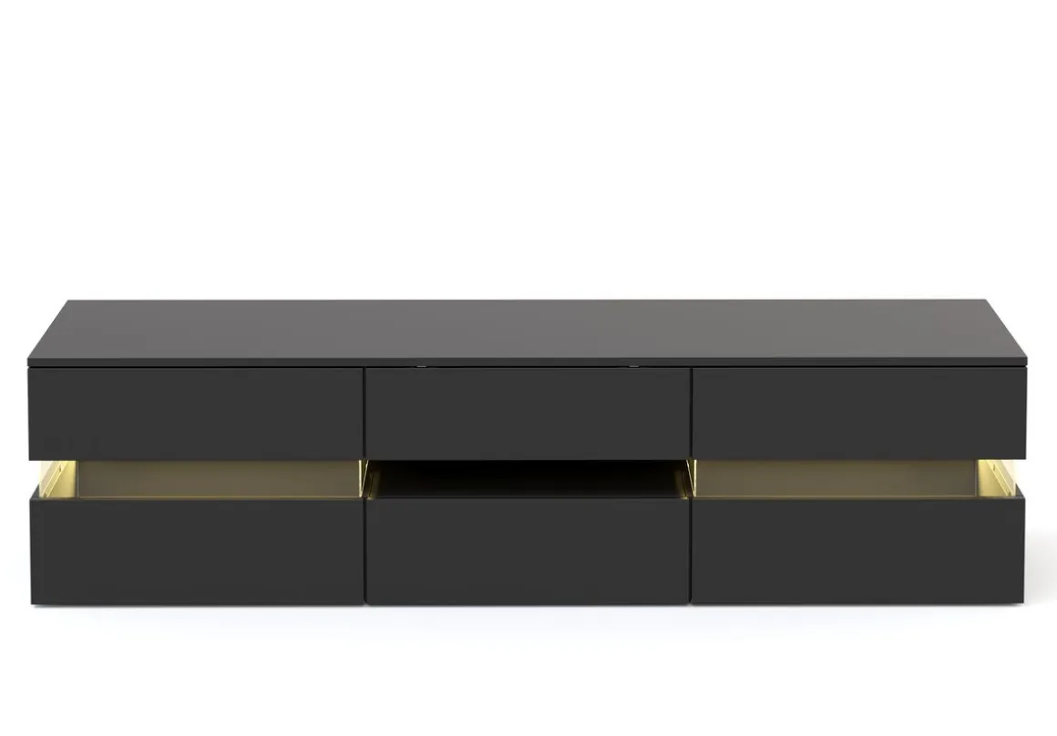 TV Möbel LED PALA schwarz