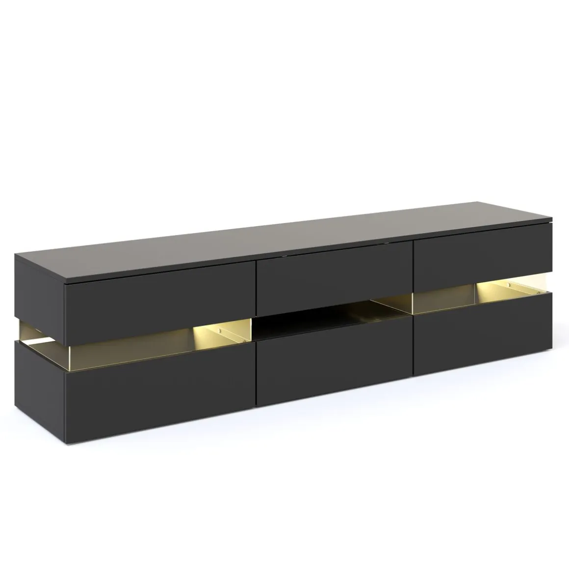 TV Möbel LED PALA schwarz