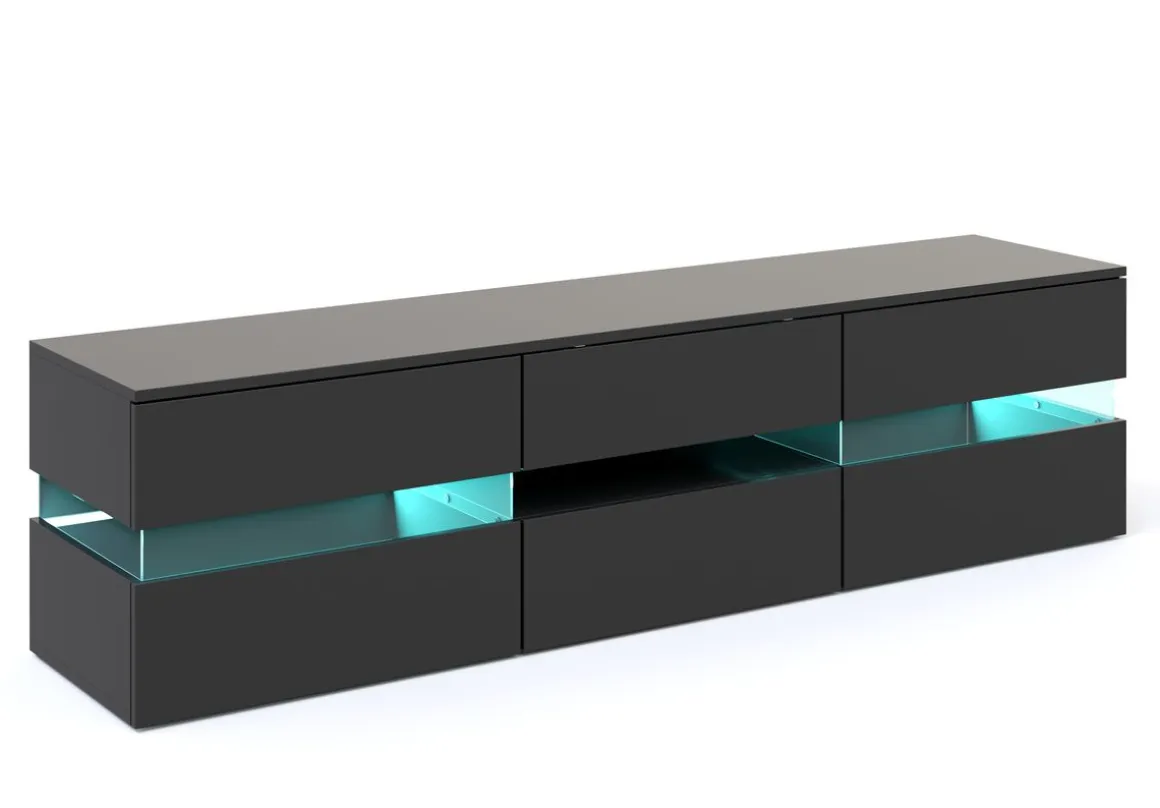 TV Möbel LED PALA schwarz
