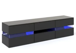 TV Möbel LED PALA schwarz