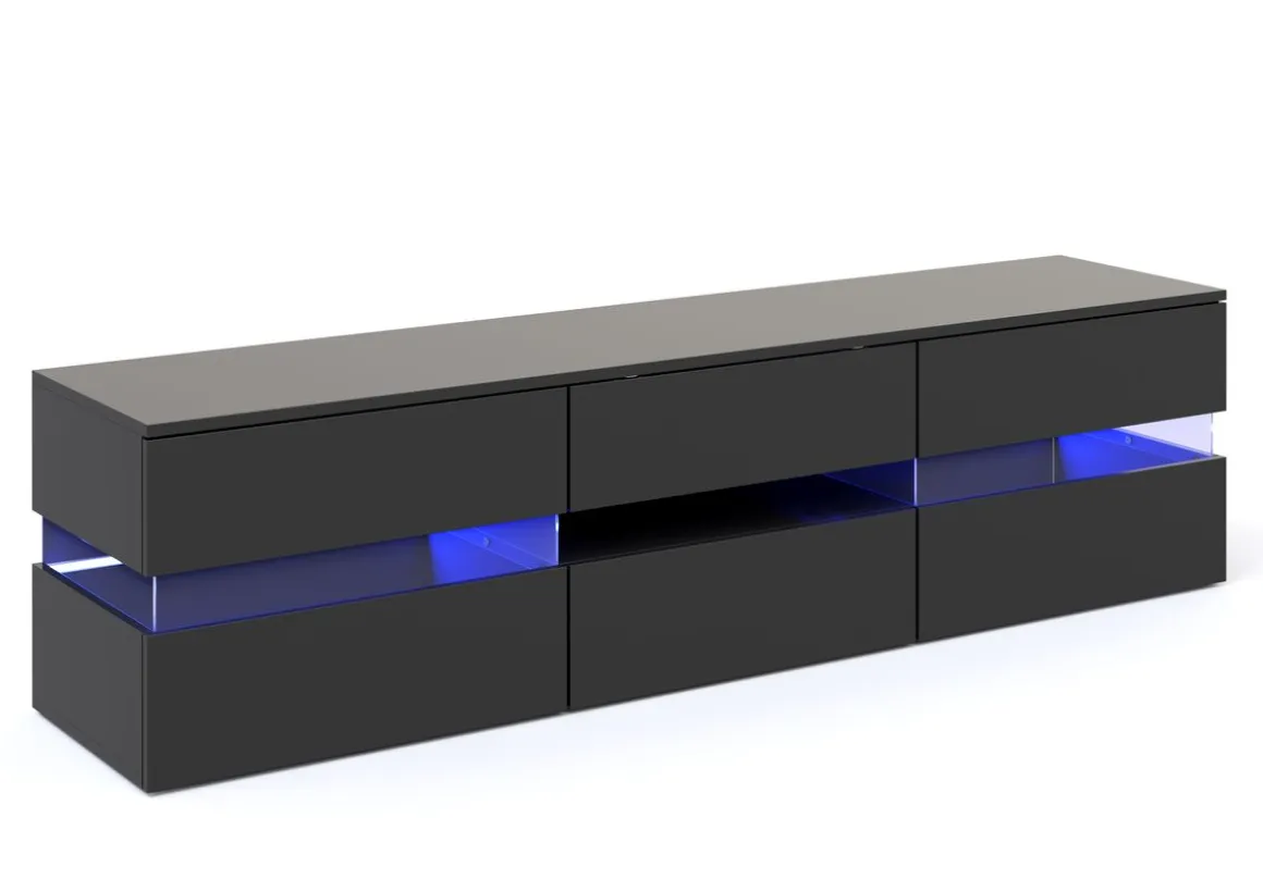 TV Möbel LED PALA schwarz