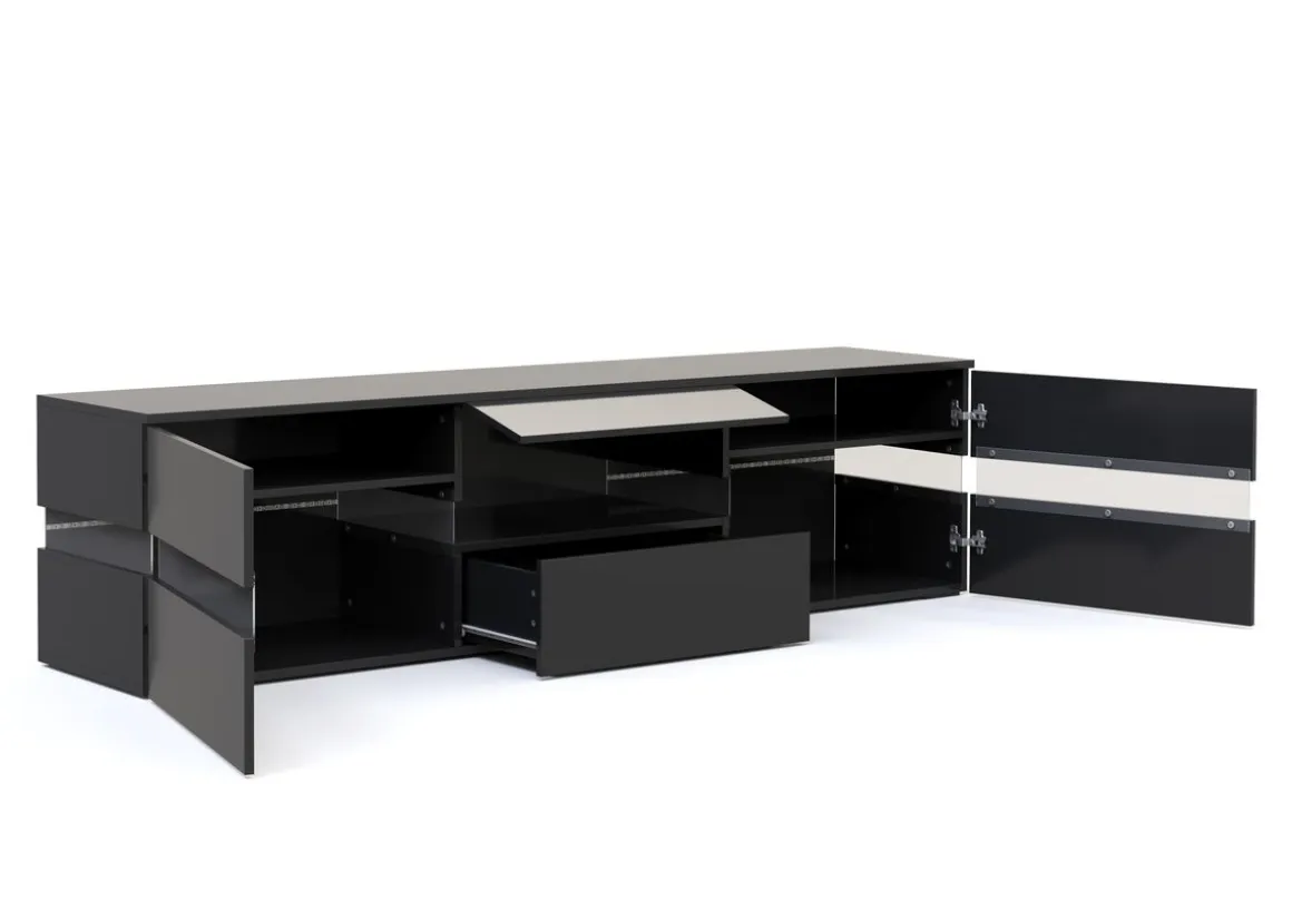TV Möbel LED PALA schwarz