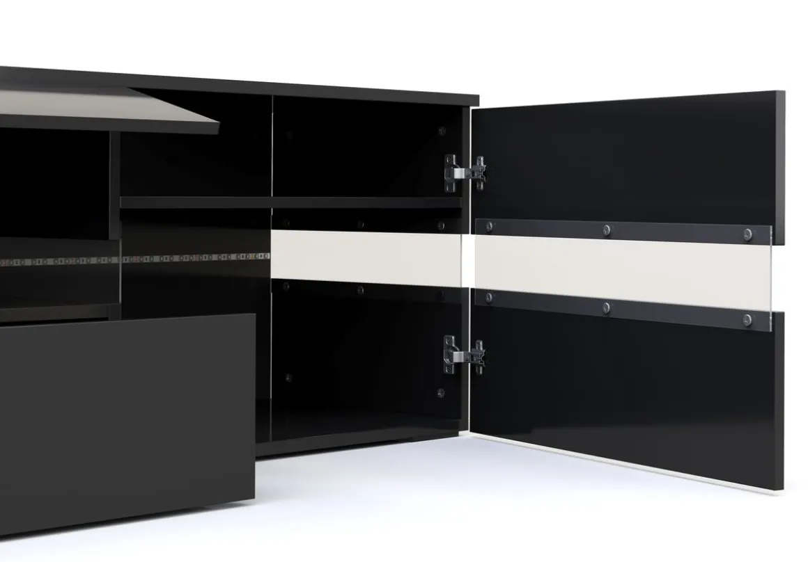 TV Möbel LED PALA schwarz