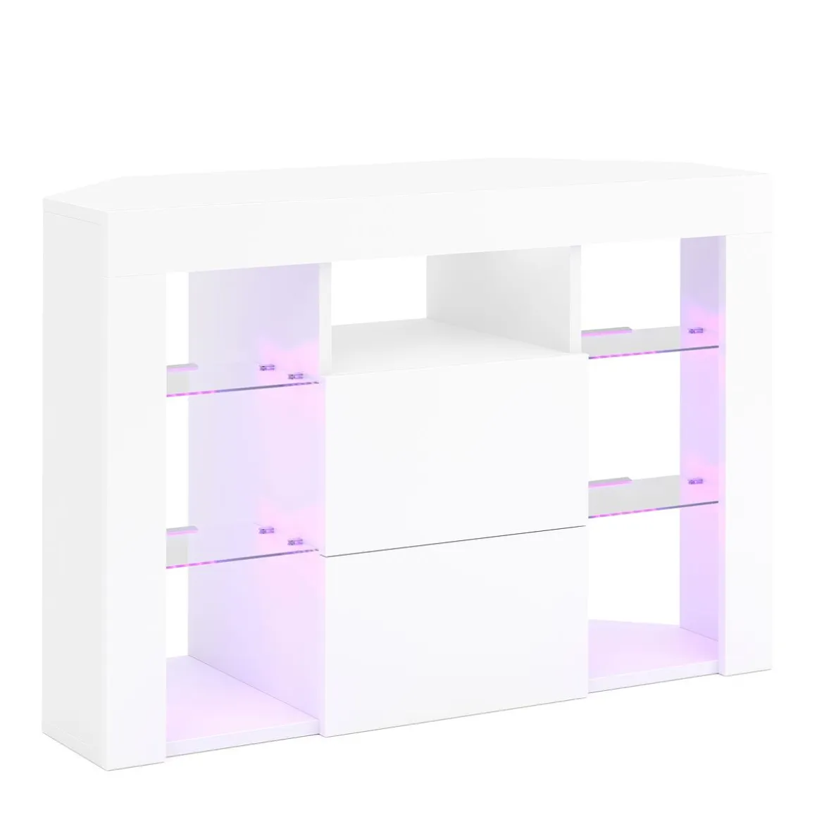 TV Möbel LED ZENA 100 x 40 x 68 cm weiss