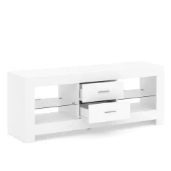 TV Möbel LED ZOYA 130 x 35 x 50 cm weiss