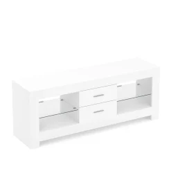 TV Möbel LED ZOYA 130 x 35 x 50 cm weiss