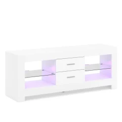 TV Möbel LED ZOYA 130 x 35 x 50 cm weiss