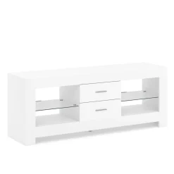TV Möbel LED ZOYA 130 x 35 x 50 cm weiss