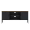 TV Möbel Metall AMET 120 x 55 cm schwarz/braun