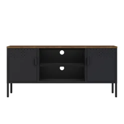 TV Möbel Metall AMET 120 x 55 cm schwarz/braun
