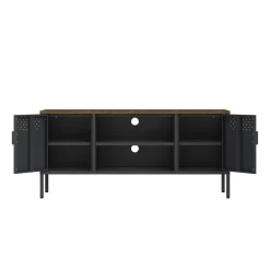 TV Möbel Metall AMET 120 x 55 cm schwarz/braun