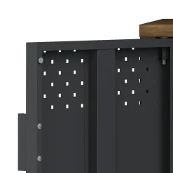 TV Möbel Metall AMET 120 x 55 cm schwarz/braun