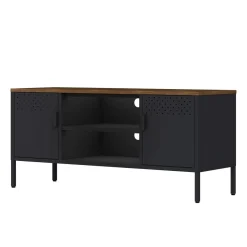 TV Möbel Metall AMET 120 x 55 cm schwarz/braun