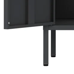 TV Möbel Metall AMET 120 x 55 cm schwarz/braun