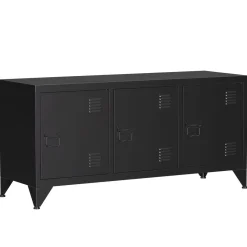TV Möbel Metall ANTEY 120 x 58 cm schwarz
