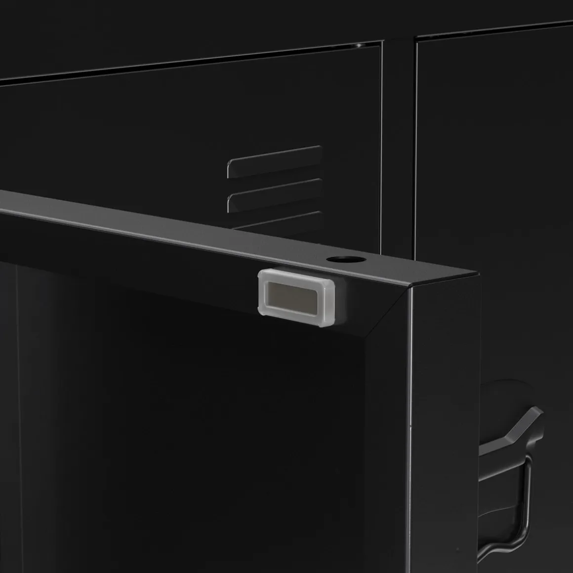 TV Möbel Metall ANTEY 120 x 58 cm schwarz