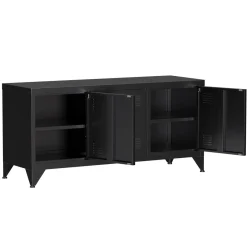TV Möbel Metall ANTEY 120 x 58 cm schwarz