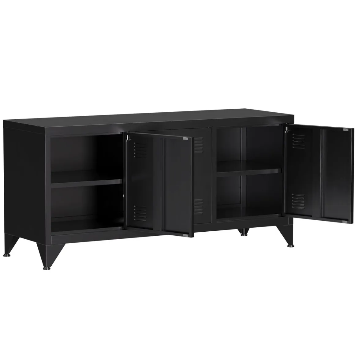 TV Möbel Metall ANTEY 120 x 58 cm schwarz
