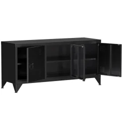 TV Möbel Metall ANTEY 120 x 58 cm schwarz