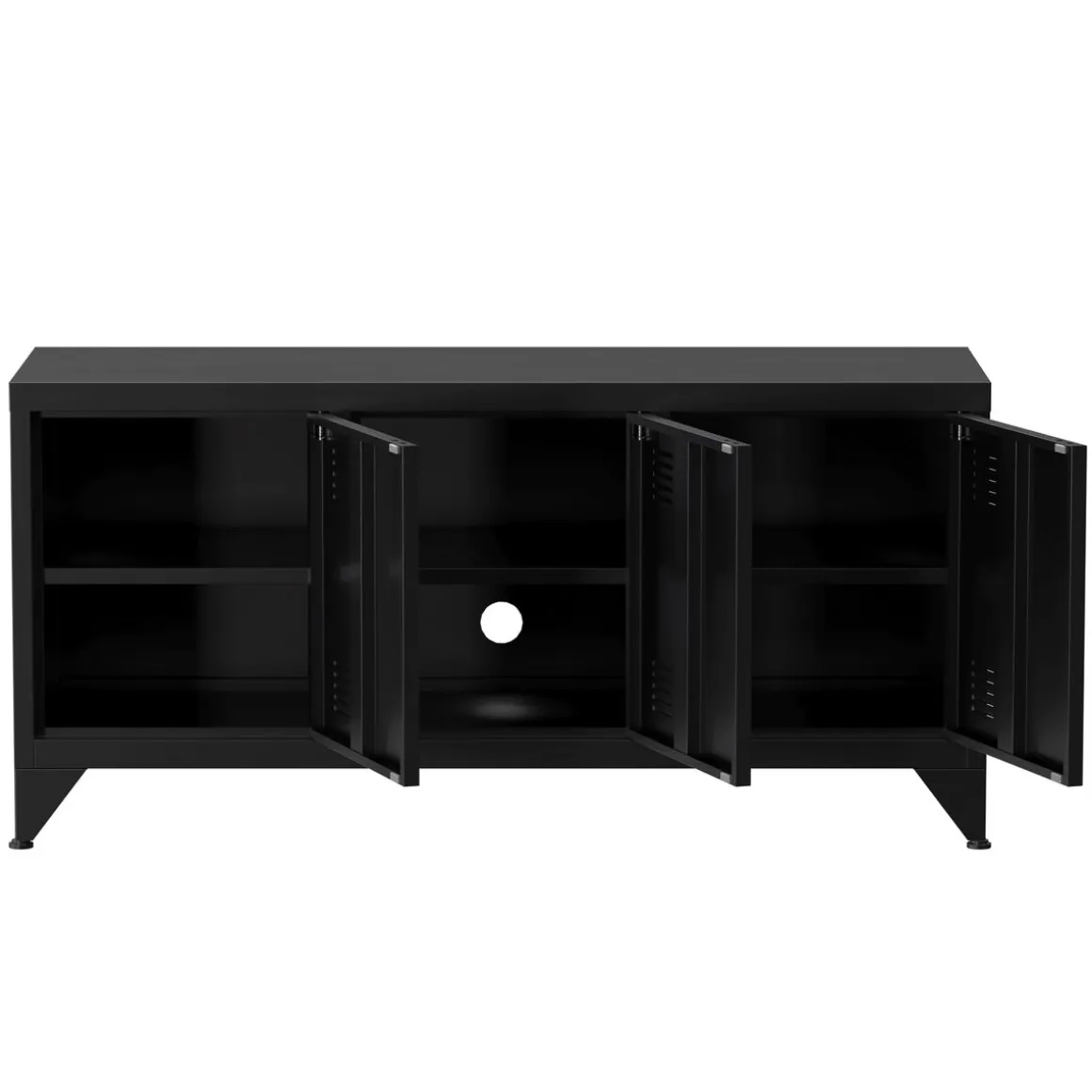 TV Möbel Metall ANTEY 120 x 58 cm schwarz