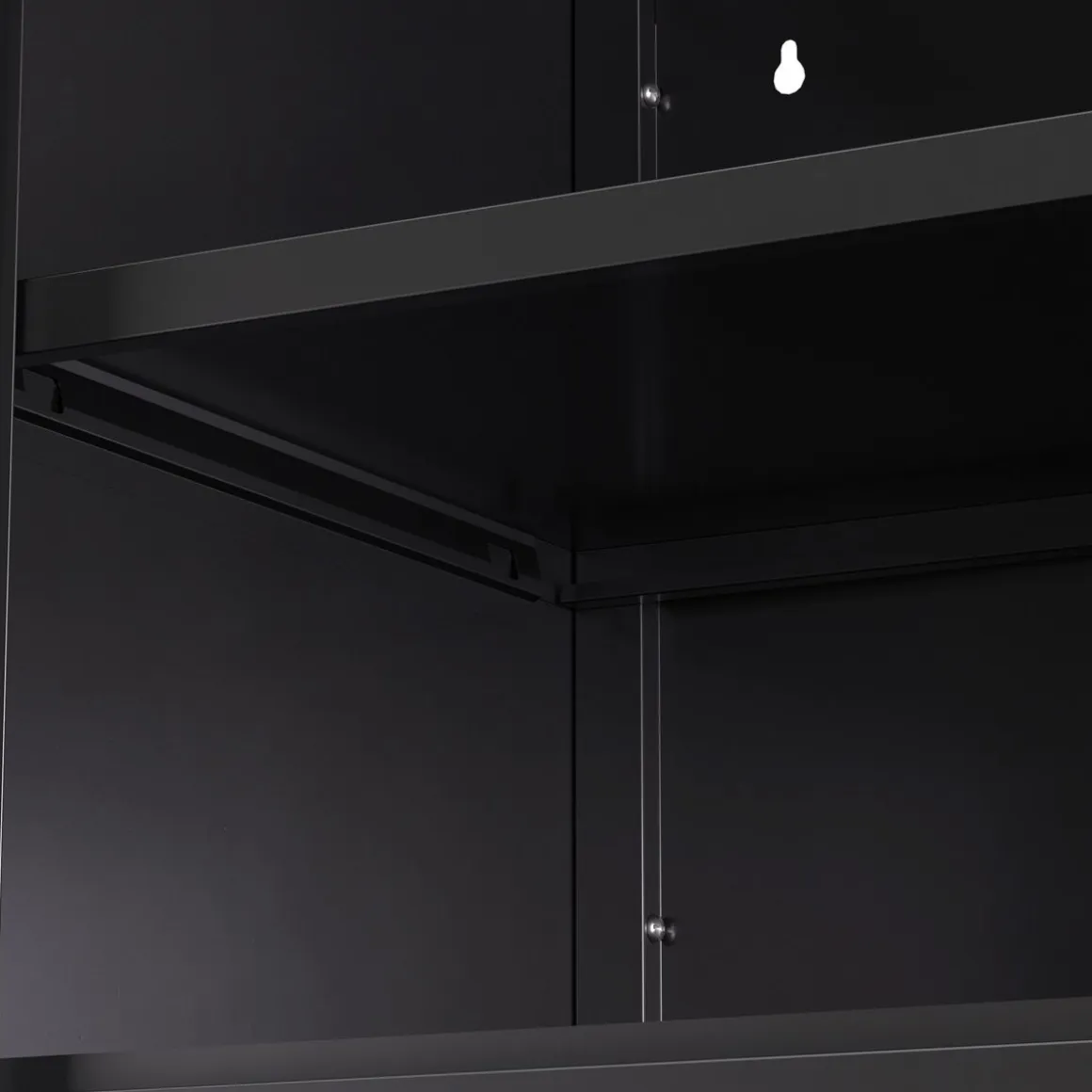 TV Möbel Metall ANTEY 120 x 58 cm schwarz