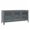 TV Möbel Metall FIORA 120 x 58 cm grau