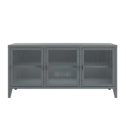 TV Möbel Metall FIORA 120 x 58 cm grau