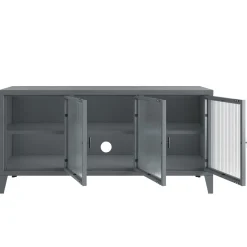 TV Möbel Metall FIORA 120 x 58 cm grau
