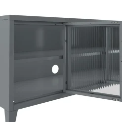 TV Möbel Metall FIORA 120 x 58 cm grau
