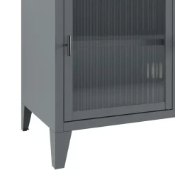 TV Möbel Metall FIORA 120 x 58 cm grau