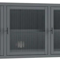 TV Möbel Metall FIORA 120 x 58 cm grau