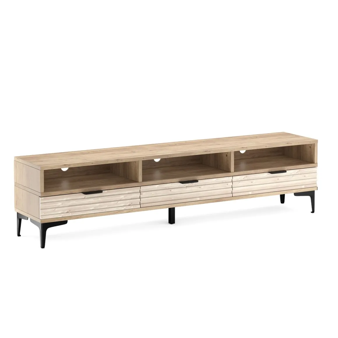 TV Möbel MILES 160 x 32 x 40 cm braun/schwarz