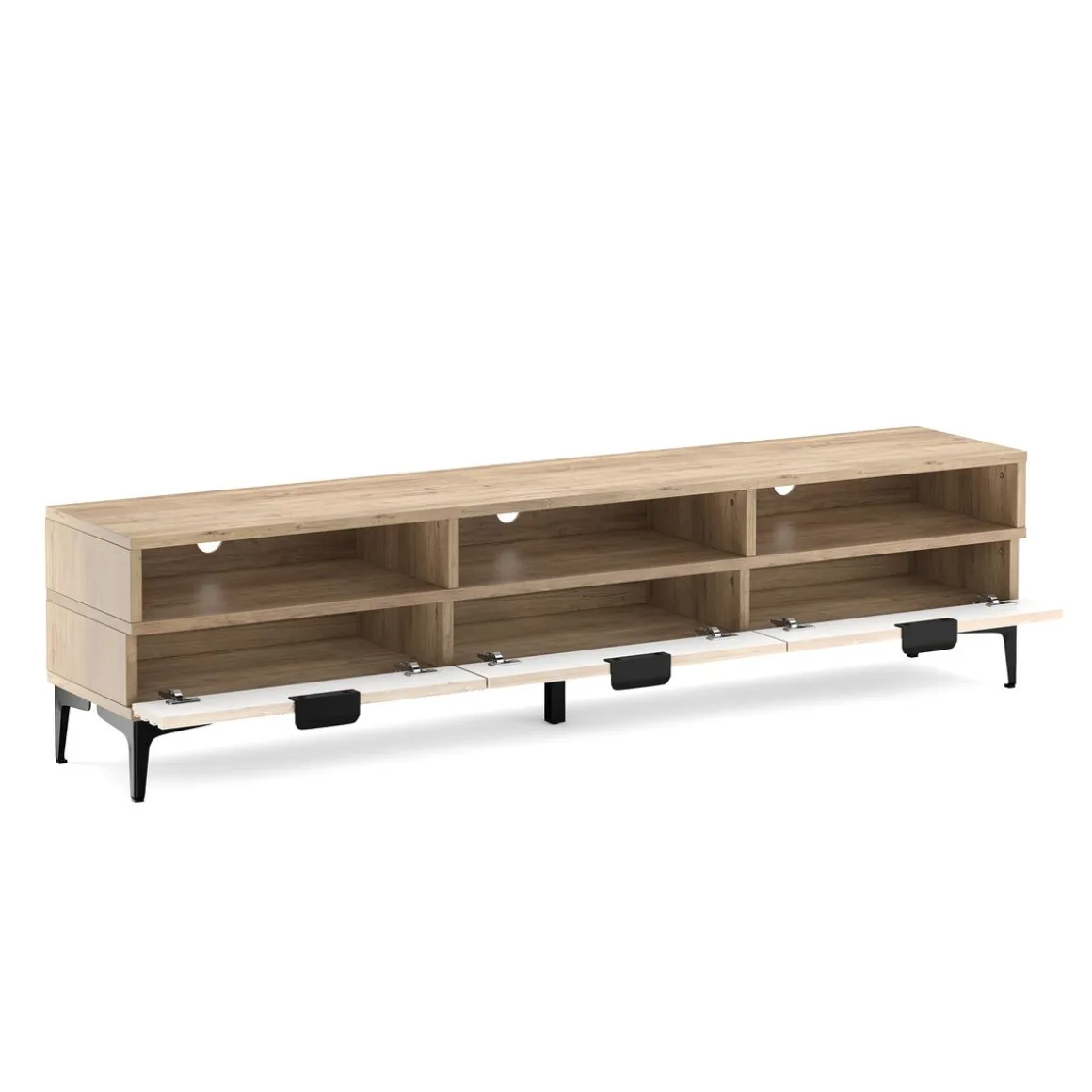 TV Möbel MILES 160 x 32 x 40 cm braun/schwarz
