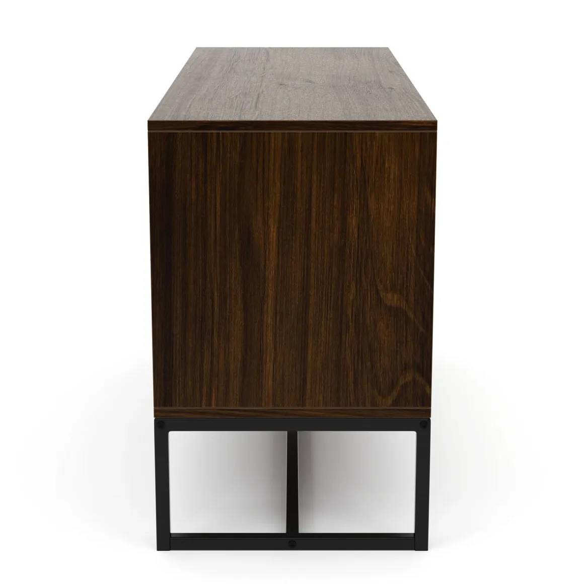 TV Möbel NORDRIFT 112 x 39 x 62 cm braun/weiss