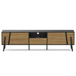 TV Möbel PROMINA 174 x 46 cm braun/schwarz