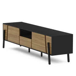 TV Möbel PROMINA 174 x 46 cm braun/schwarz