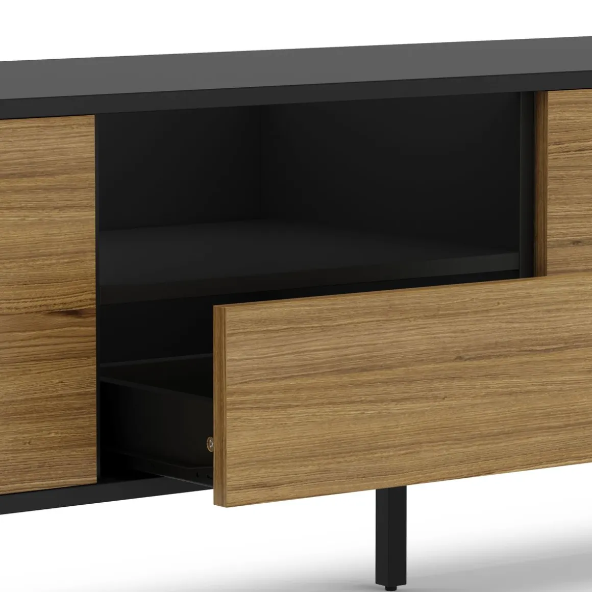 TV Möbel PROMINA 174 x 46 cm braun/schwarz