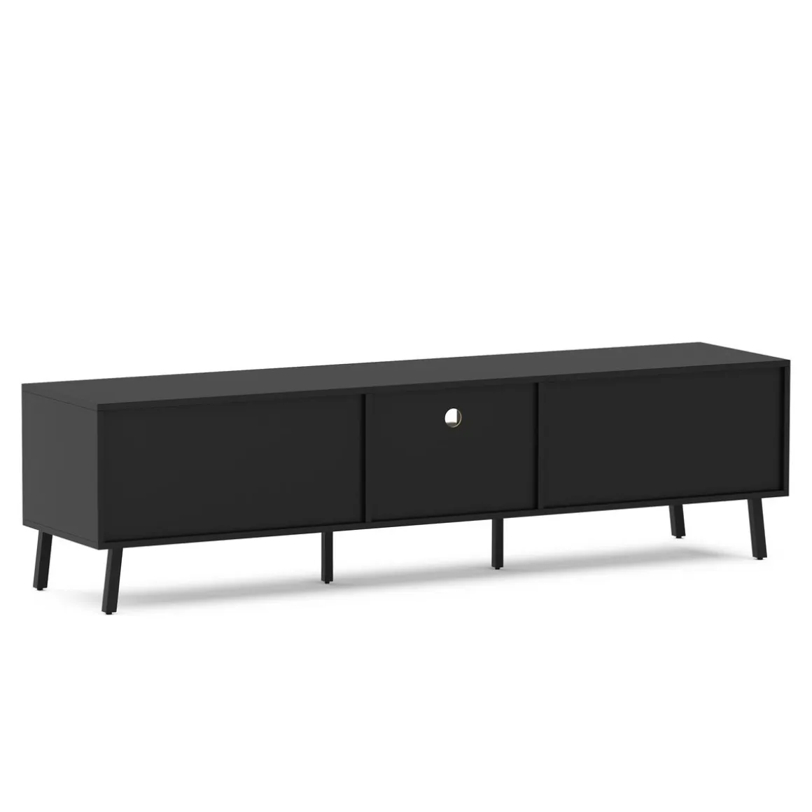 TV Möbel PROMINA 174 x 46 cm braun/schwarz