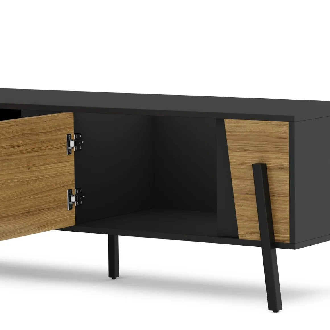 TV Möbel PROMINA 174 x 46 cm braun/schwarz