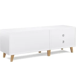 TV Möbel SCANDIC 140 x 40 x 50 cm weiss/braun