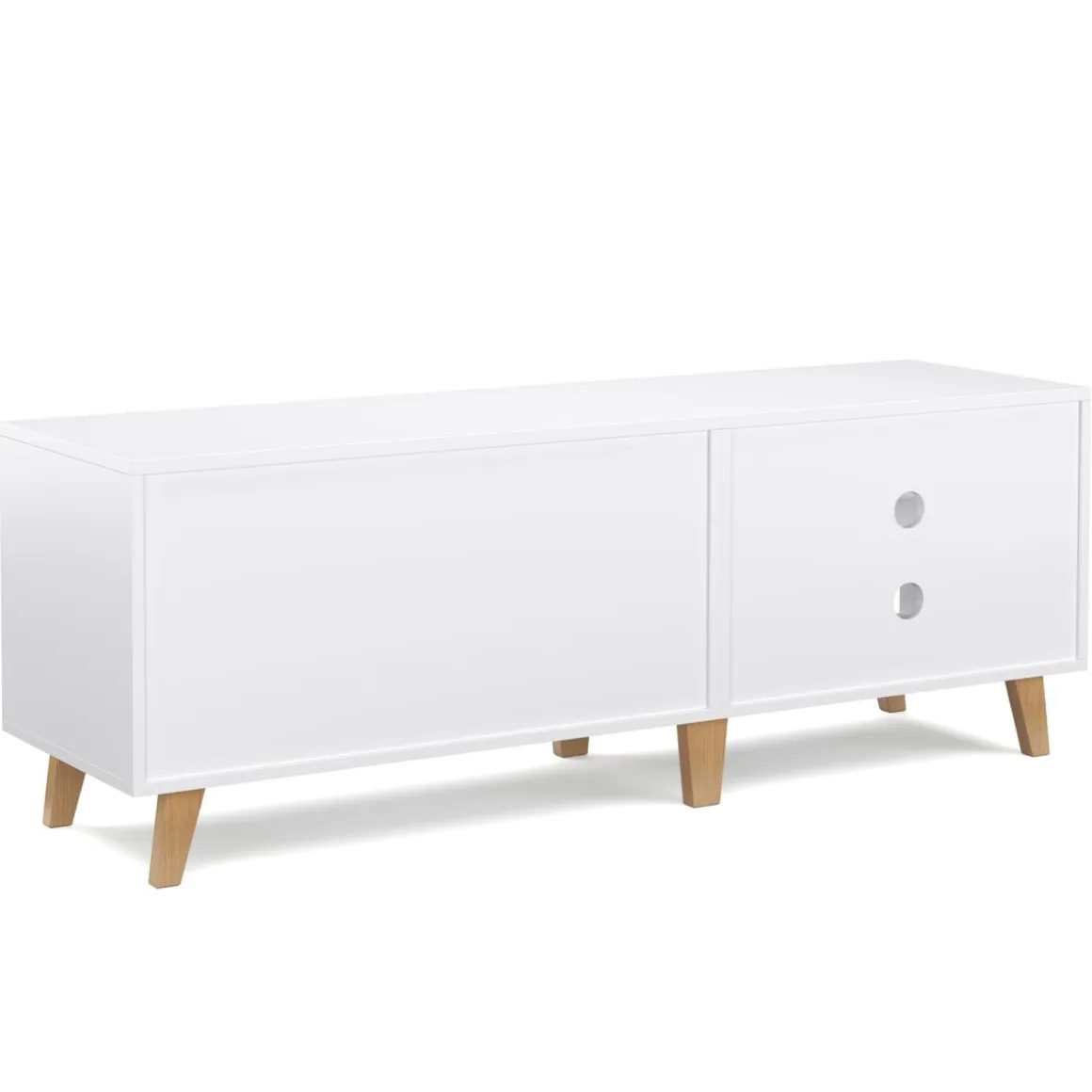 TV Möbel SCANDIC 140 x 40 x 50 cm weiss/braun